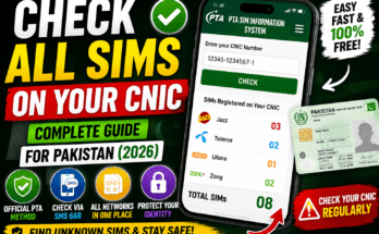 Check all SIMs registered on CNIC in Pakistan using the official PTA SIM Information System