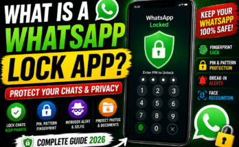 WhatsApp lock app protecting private chats with PIN, fingerprint and face recognition