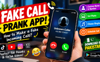 Prank call app showing a fake incoming call on a smartphone